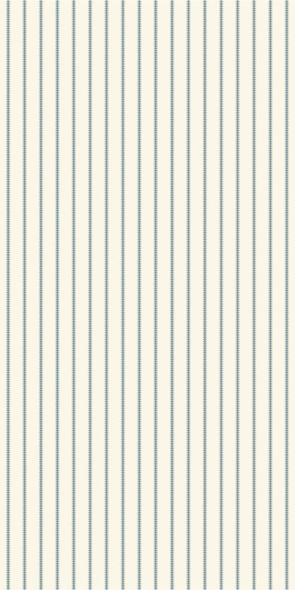 Image of Diamond Stripe in Cream/Blue Wallpaper