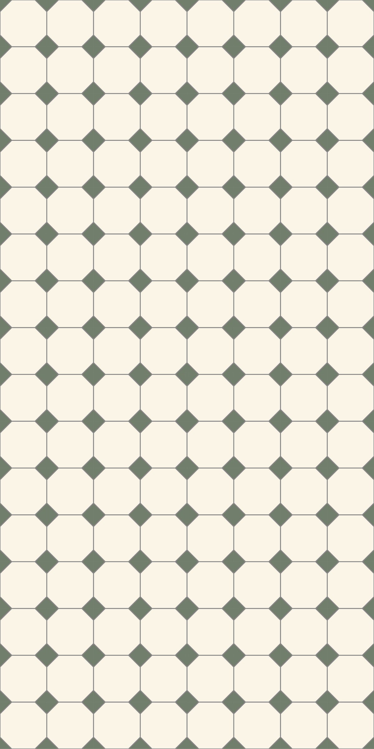 Dual Grid Tile Decal Tile/Flooring in Forest/Cream
