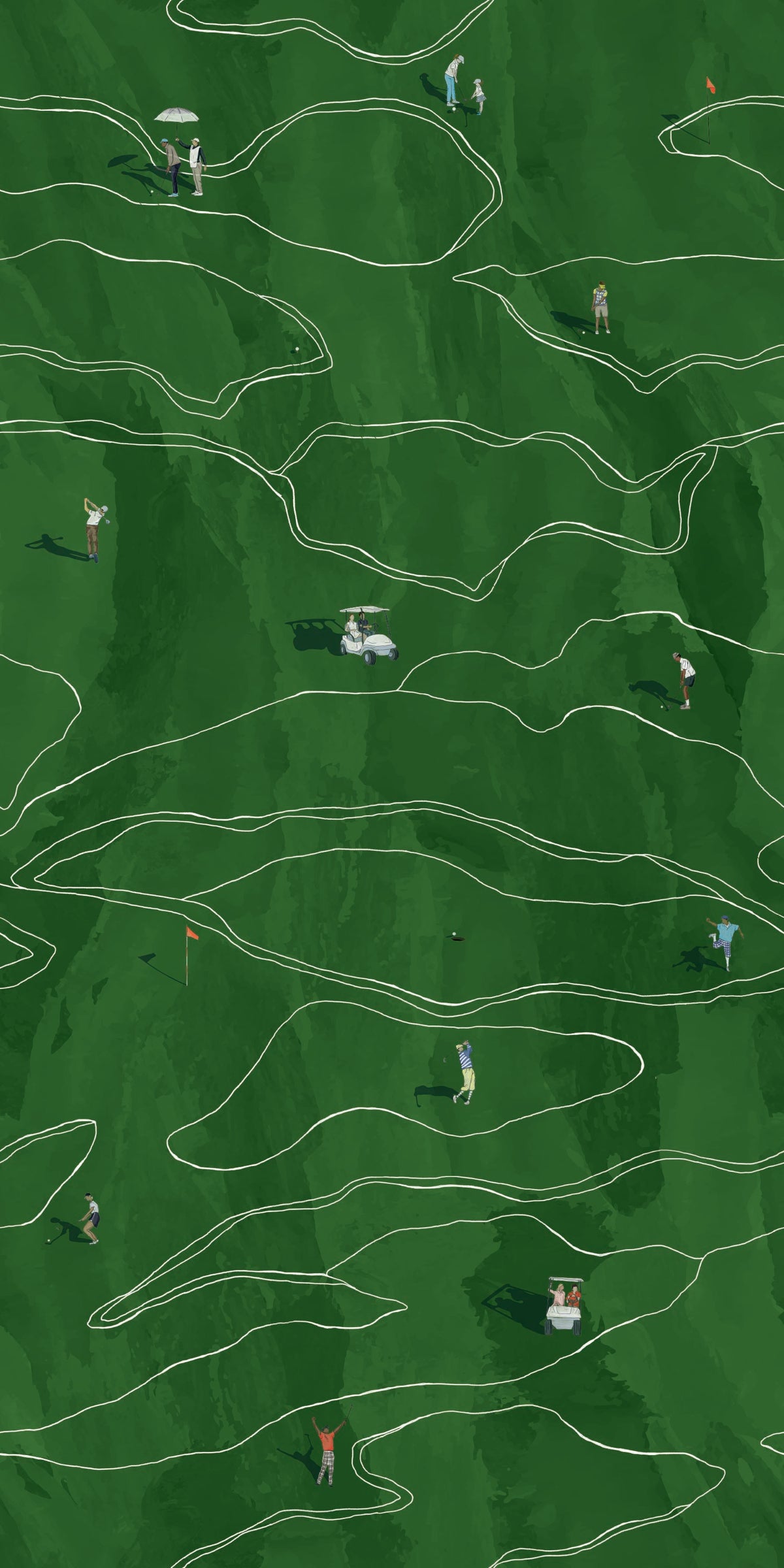 Image of Fairway in Grass Wallpaper