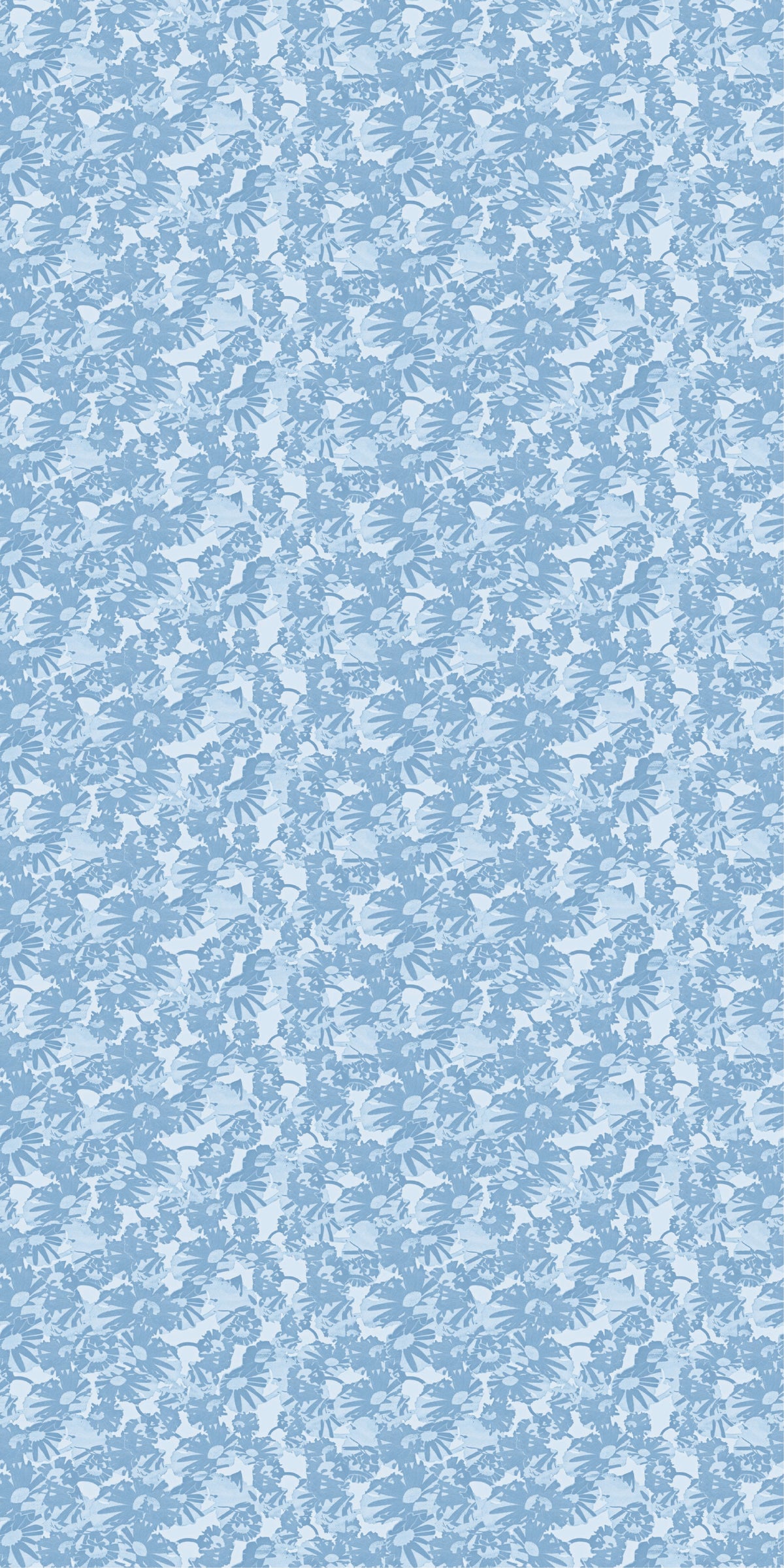 Flora Wallpaper in Blue Bird