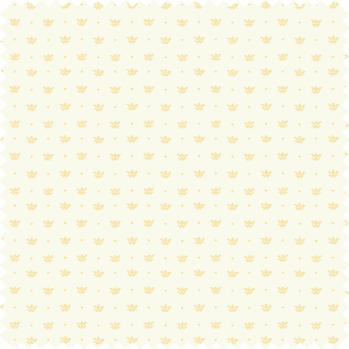 Floeret Sheer Fabric Fabric in Cream/Yellow