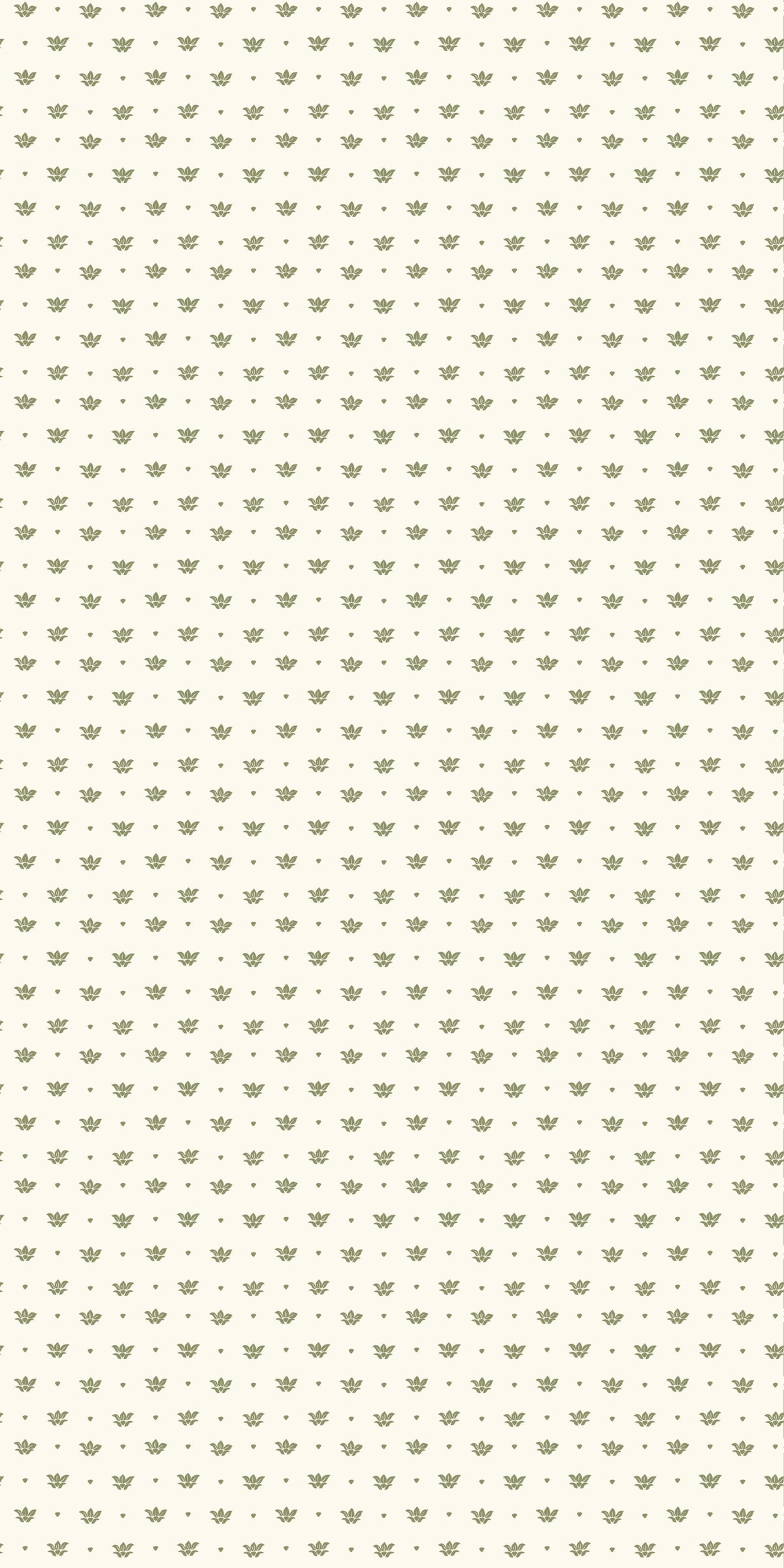 Image of Floret in Cream/Olive Wallpaper
