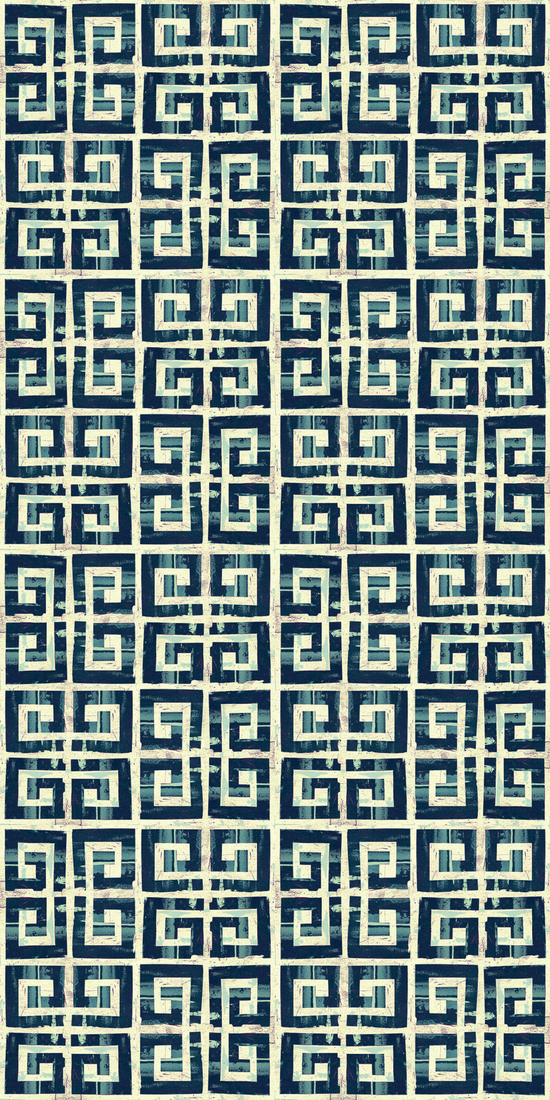 Greek Key in Indigo color