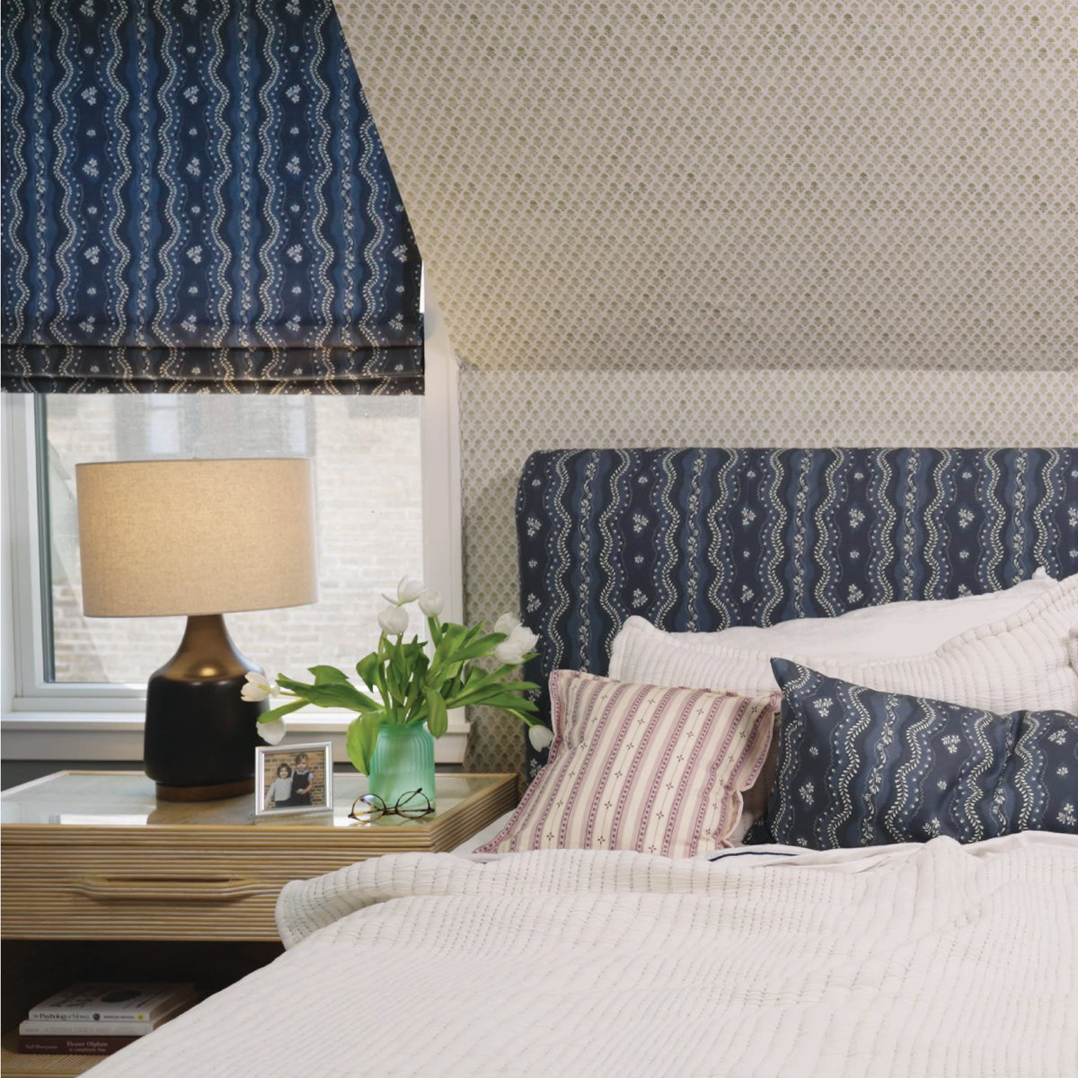 Idlewild Fabric in Deep Blue
