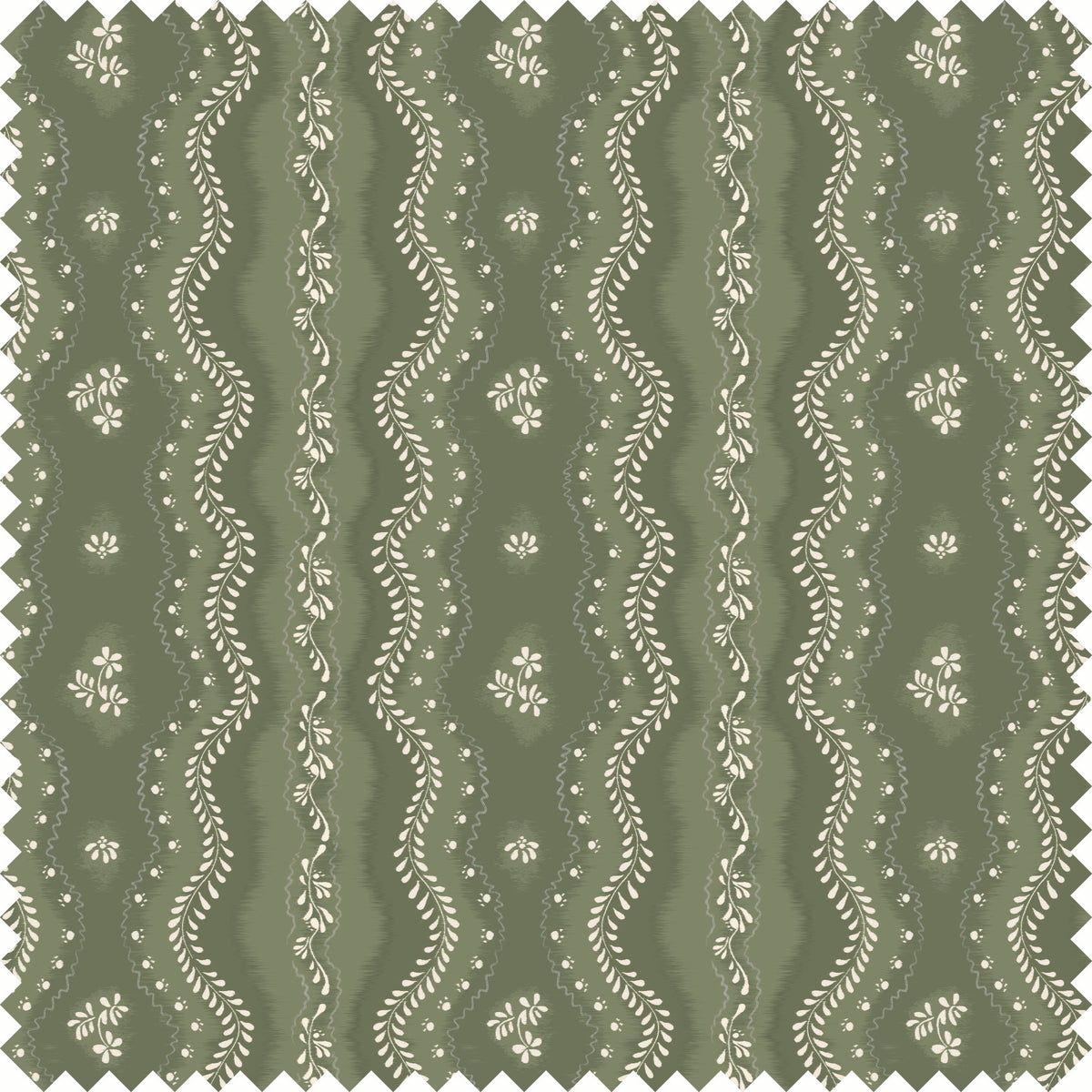 Idlewild Sheer Fabric Fabric in Olive Green