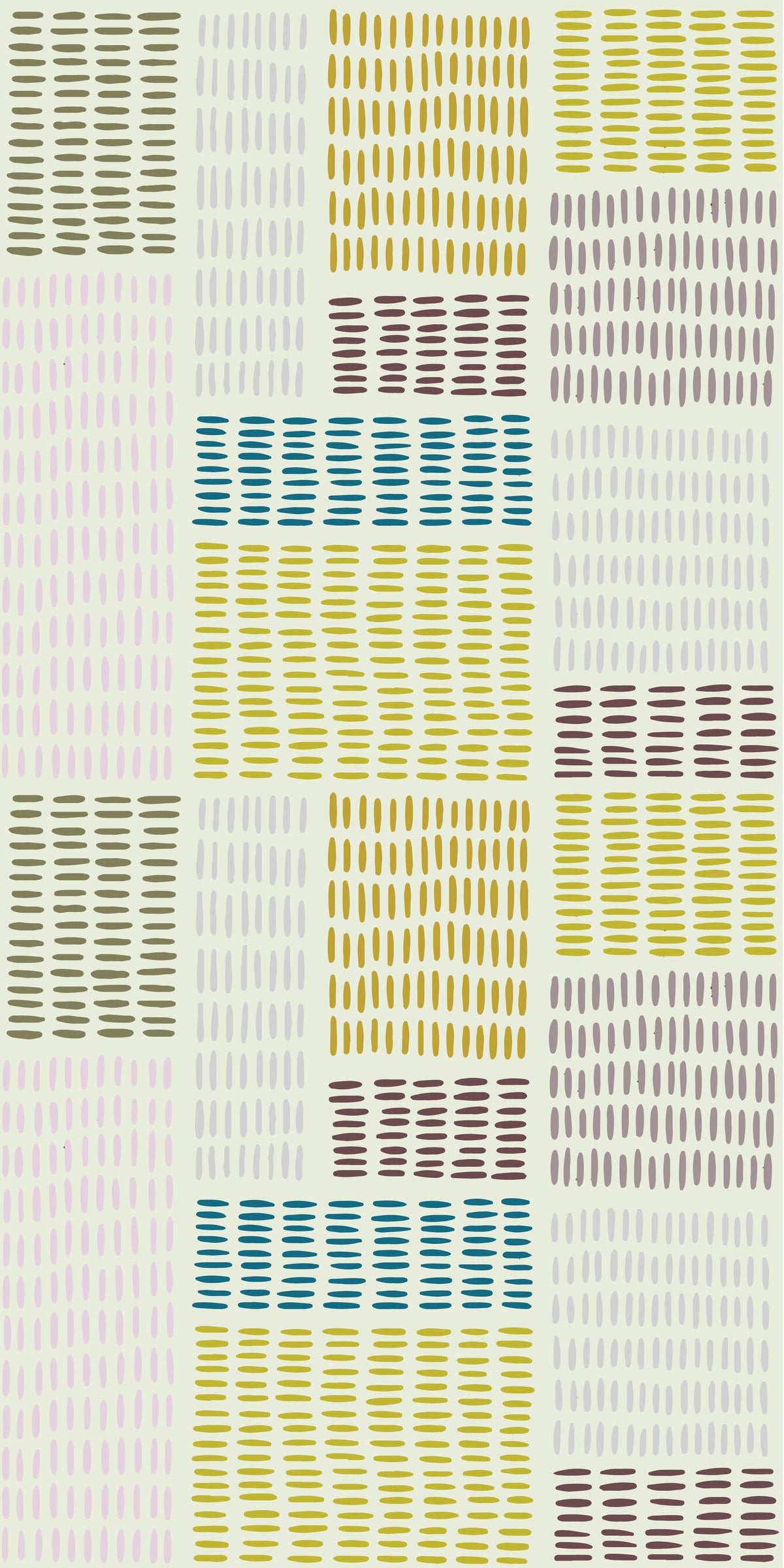 Image of In Stitches in Green Wallpaper