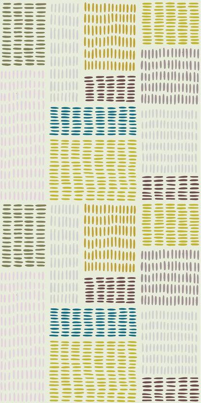 Image of In Stitches in Green Wallpaper