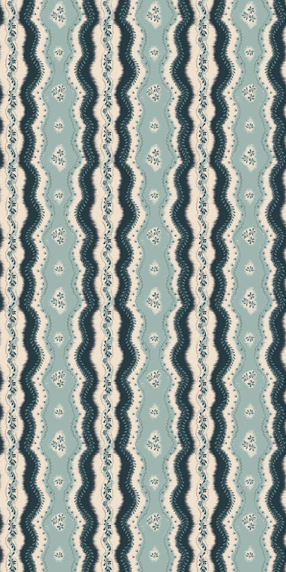 Image of Kent Street in Sky/Navy Wallpaper