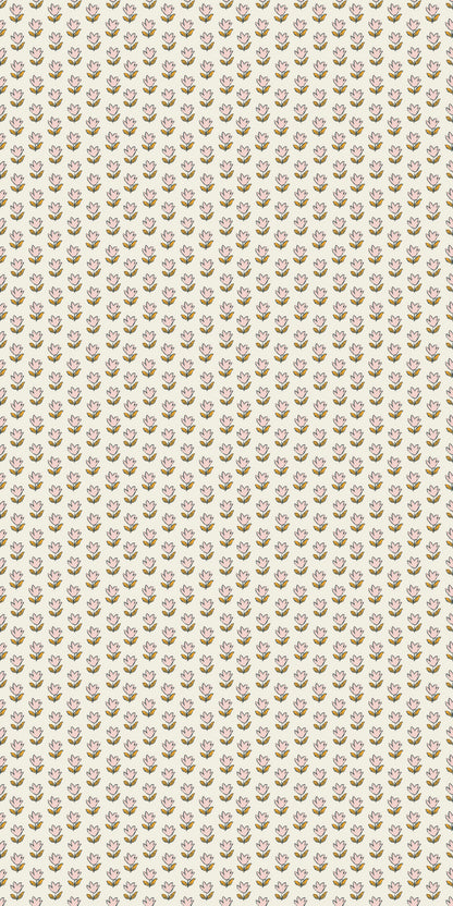 Image of Little Bloom in Pink/Orange Wallpaper
