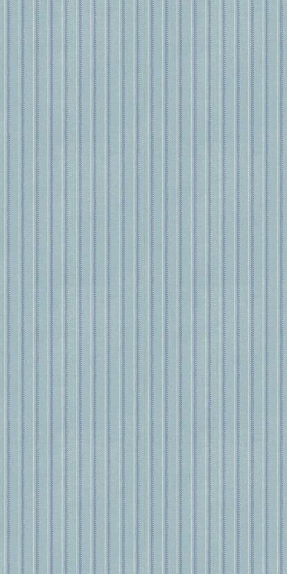 Image of Layered Stripe in Cornflower Wallpaper