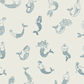 Image of Merpeople in Navy / Ivory wallpaper
