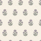 Image of Marigold Block Print in Pastel Purple Wallpaper