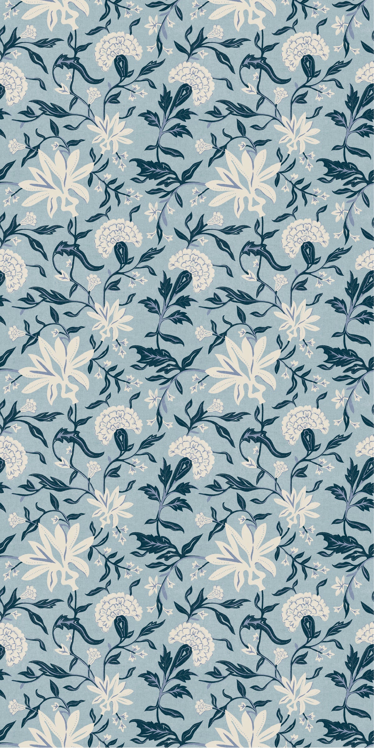 Image of Market Floral in Bluebonnet Wallpaper