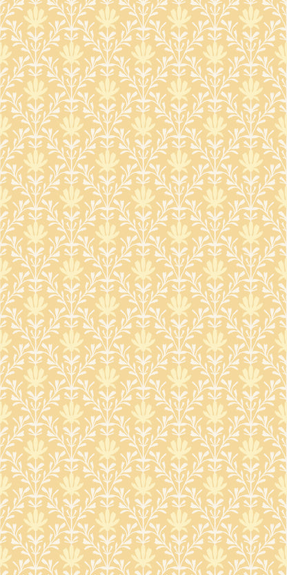 Image of Mist Floral in Lemon Bloom Wallpaper