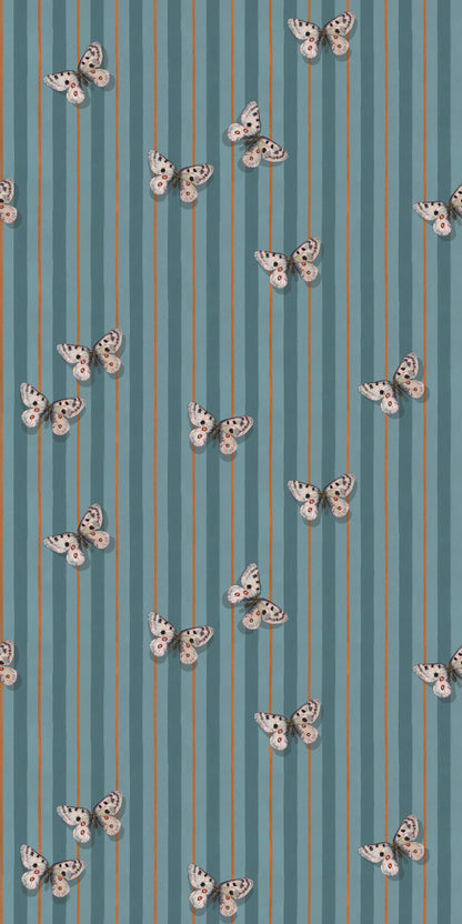 Image of Mountain Apollo in Teal Wallpaper