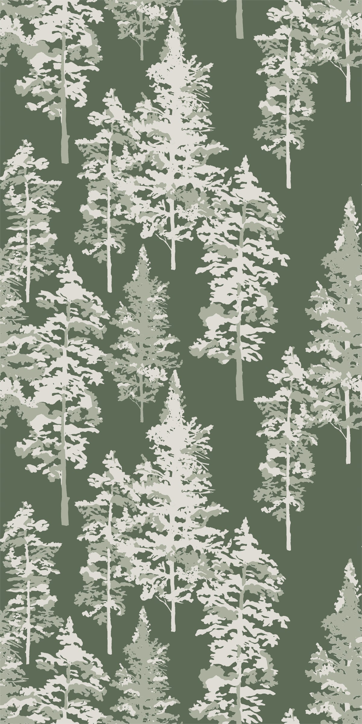 Image of Pacific Northwest in Forest Green Wallpaper