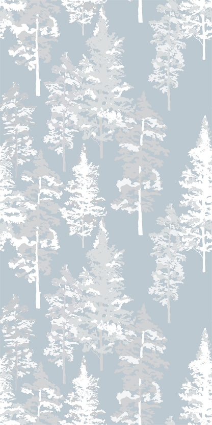 Image of Pacific Northwest in Ice Bue Wallpaper