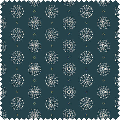 Pinwheel Fabric Fabric in Navy