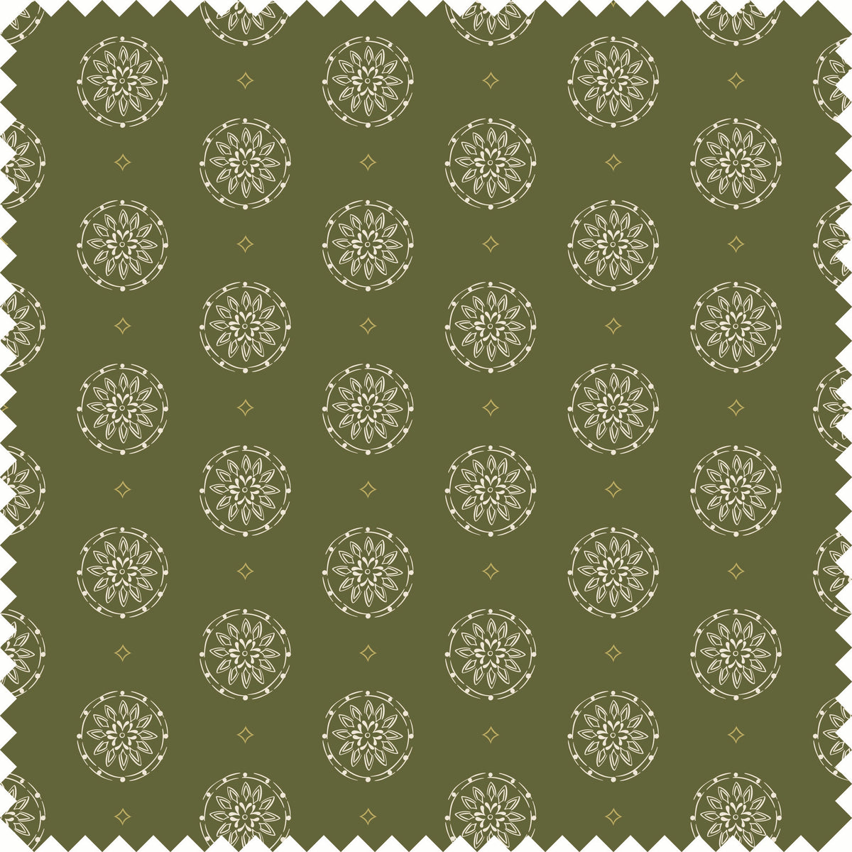 Pinwheel Fabric Fabric in Olive Green