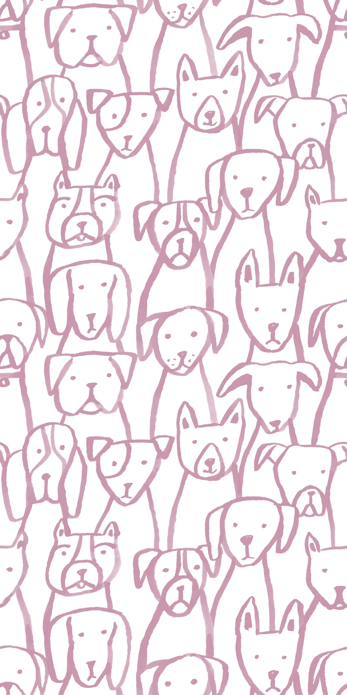 Image of Puppy Pile in Lavender Wallpaper