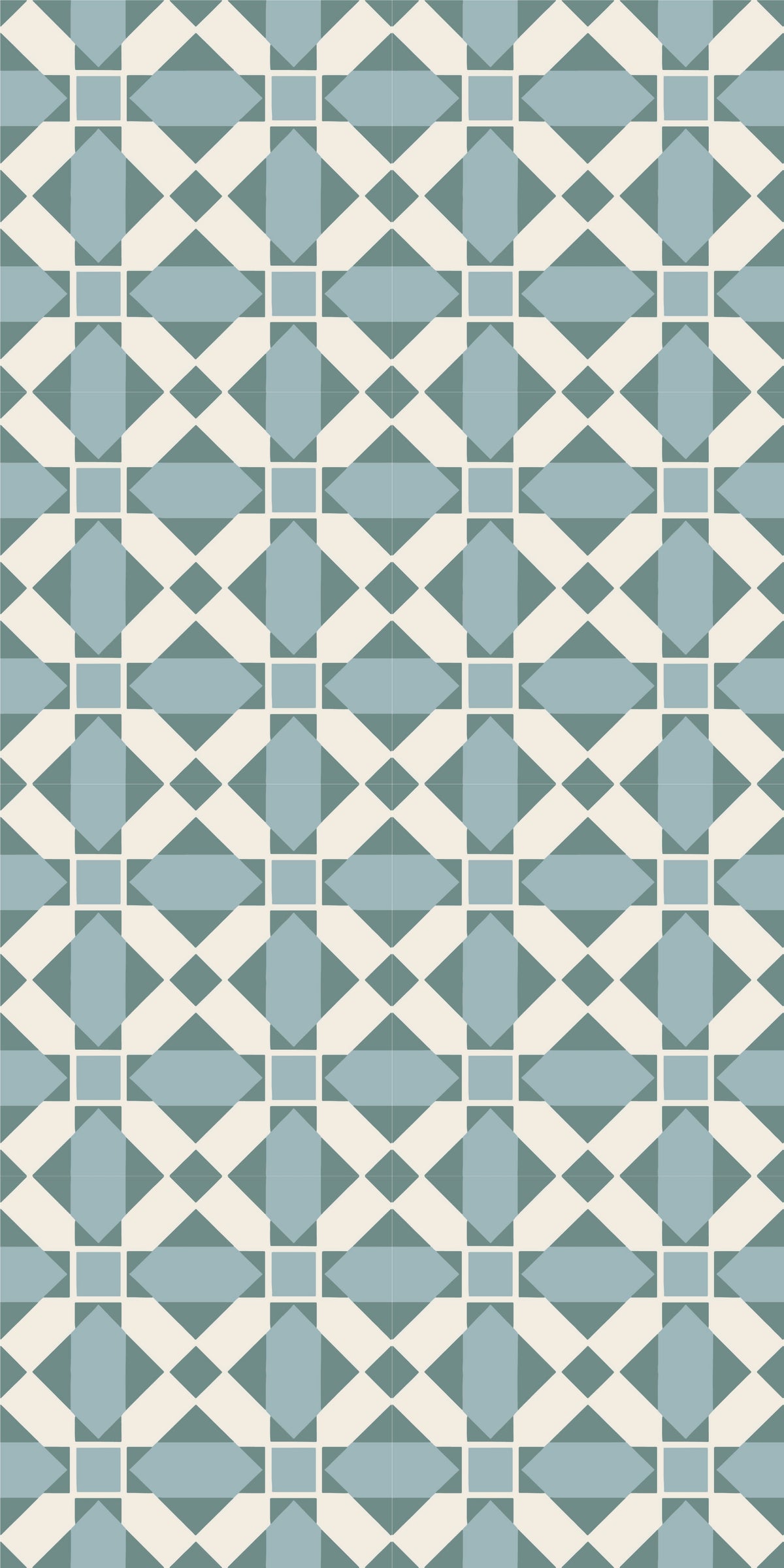 Quilt Block Tile Decal Tile/Flooring in Lake Blue