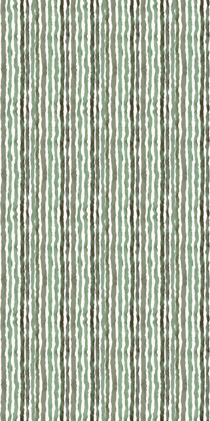Ribbon Wallpaper in Evergreen