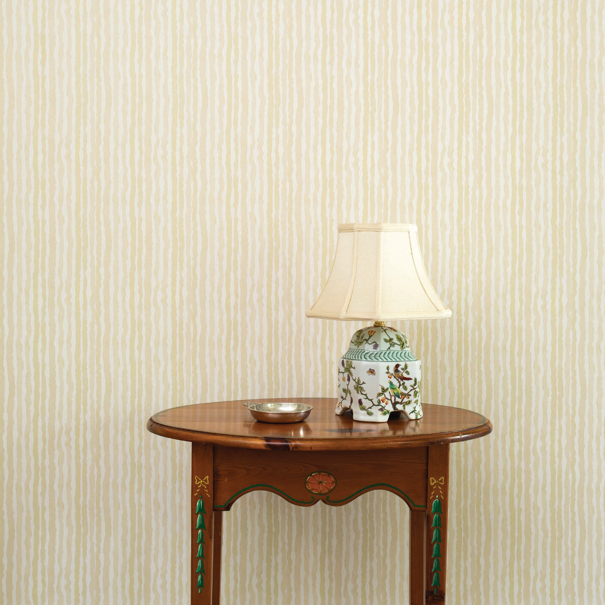 Ribbon Wallpaper in Wheat