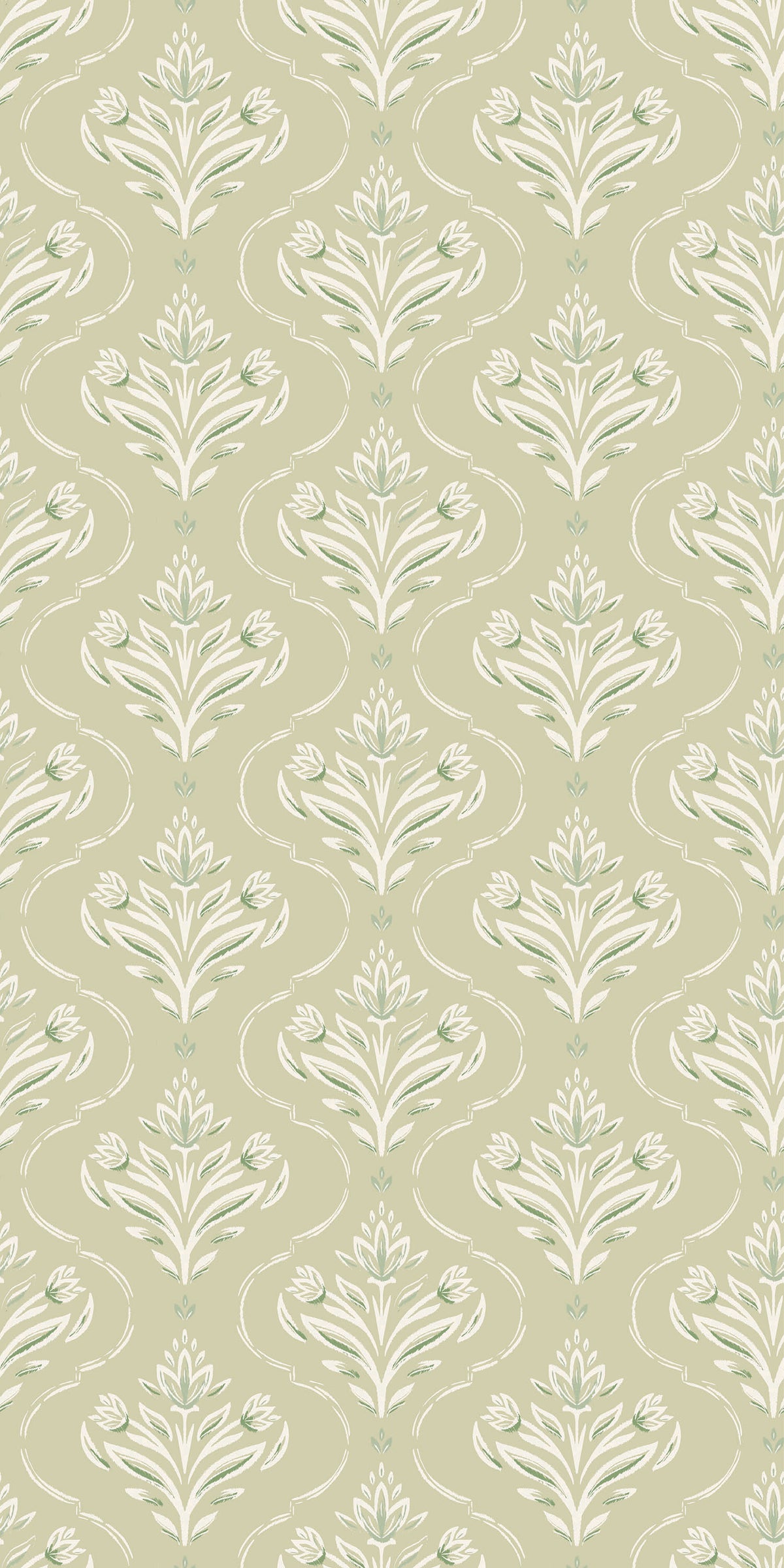 Image of Riviera in Light Sage Wallpaper