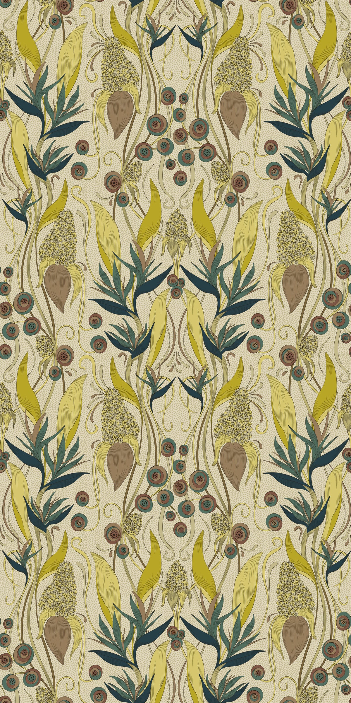 Image of Ruth's Garden in Tide Lace Wallpaper