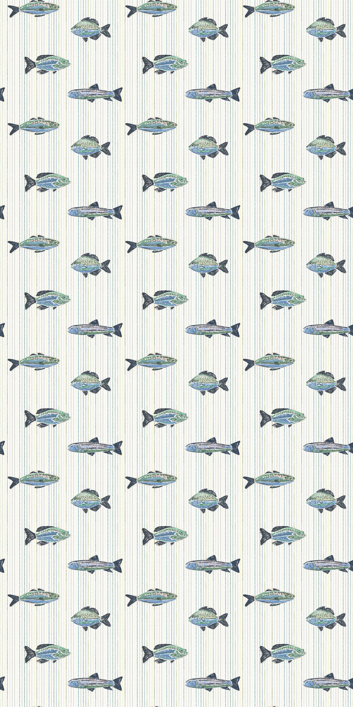 Image of School of Stripes in Blue Wallpaper