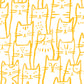 Image of Smitten Kitten in Marigold Wallpaper