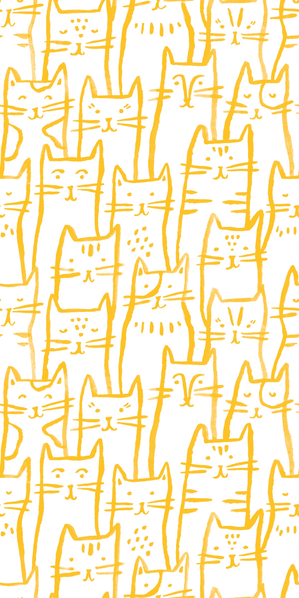 Image of Smitten Kitten in Marigold Wallpaper