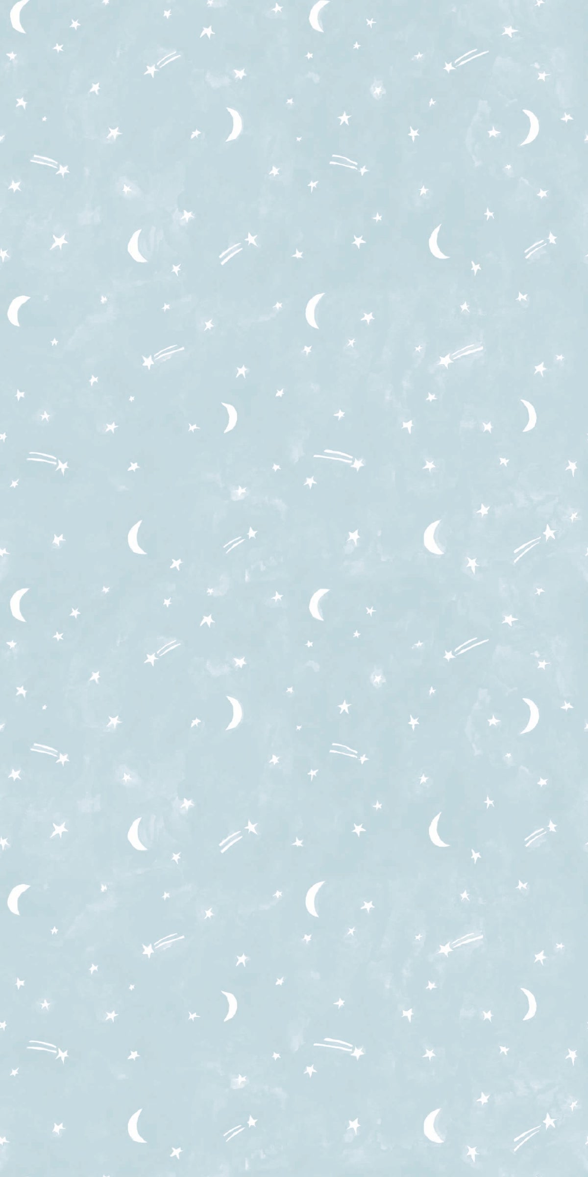 Image of Starry Night in Light Teal Wallpaper