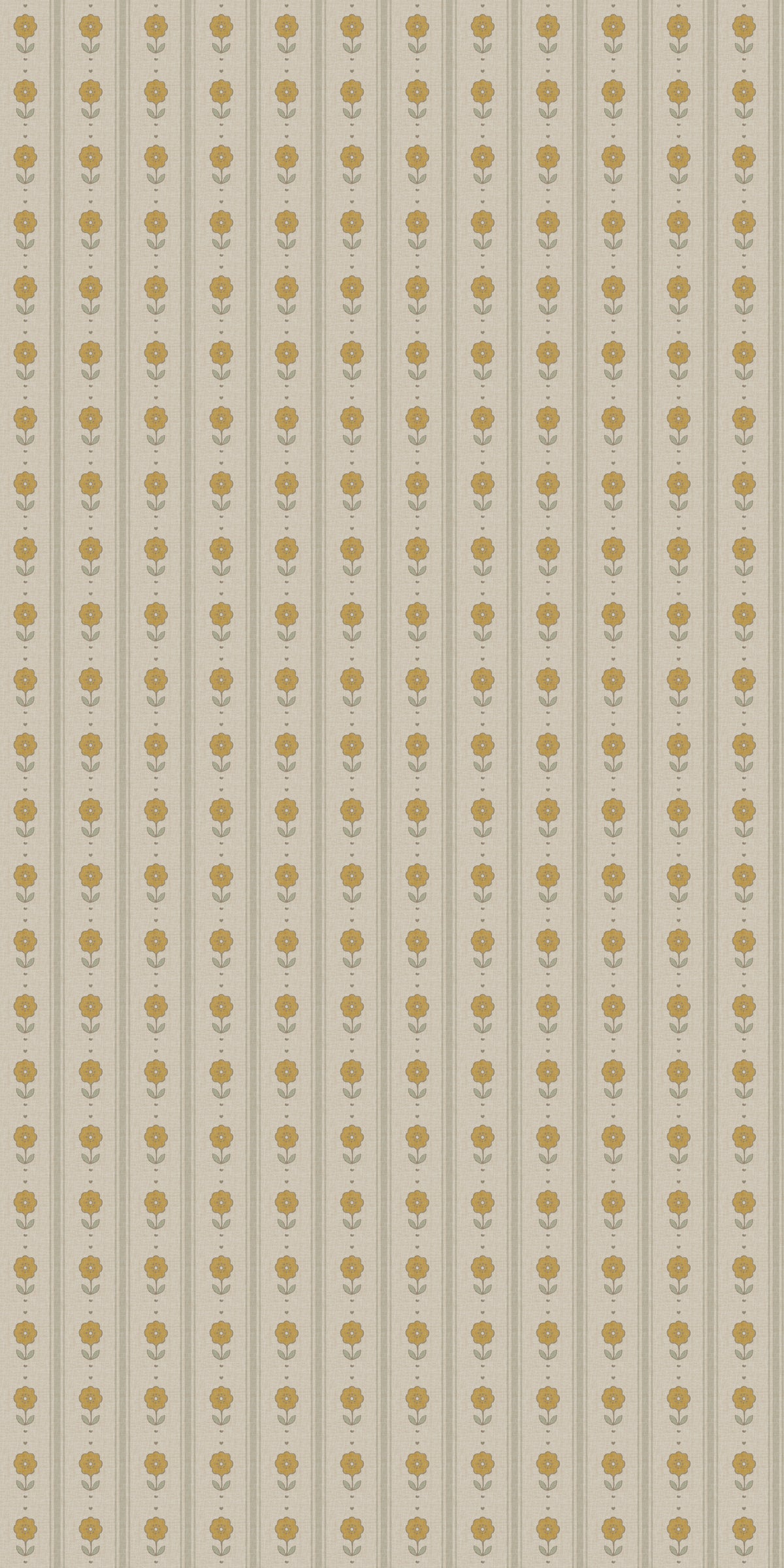Image of Storybook Stripe in Mustard Wallpaper
