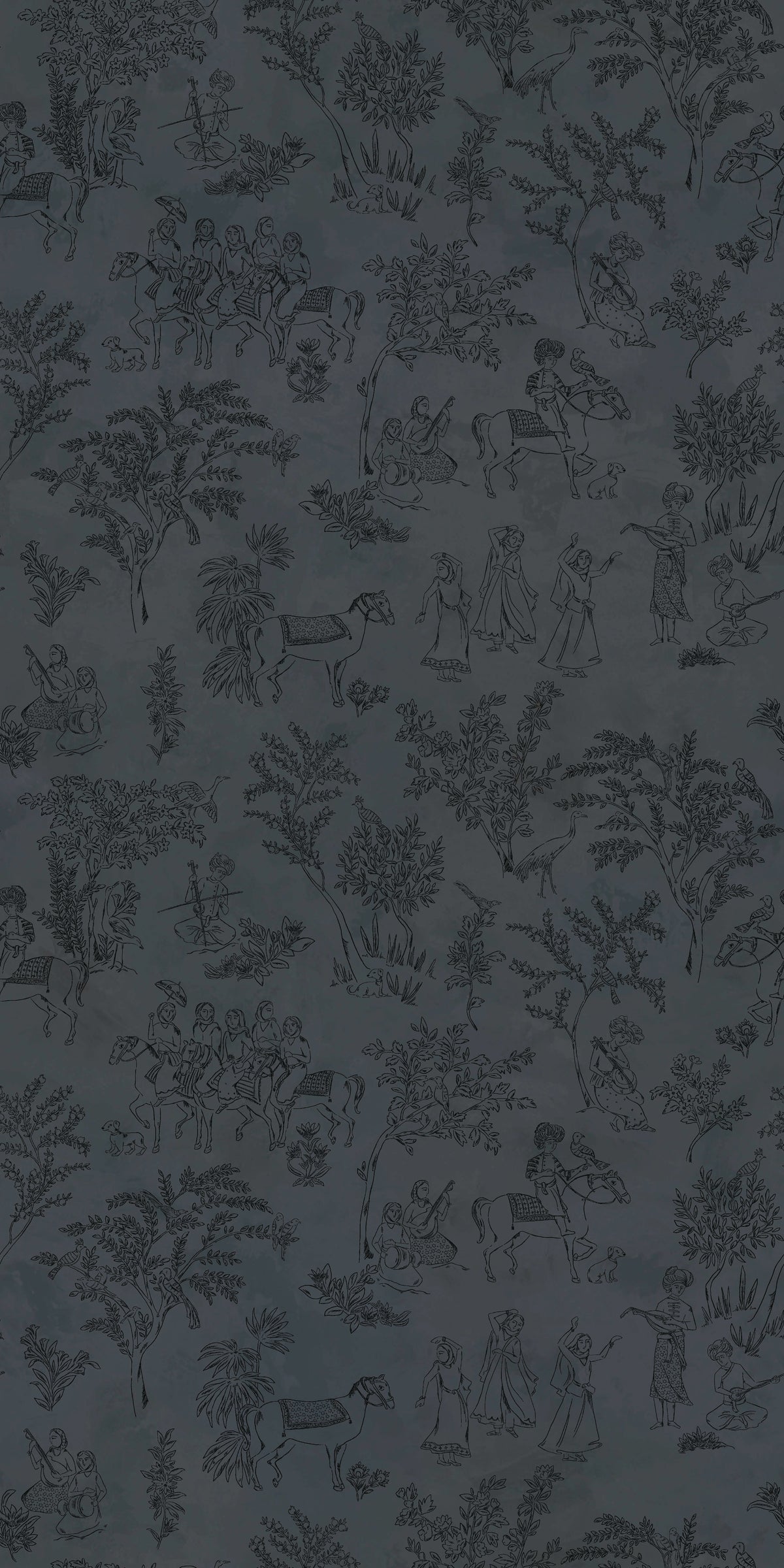 Image of Toile de Joon in Midnight Wallpaper