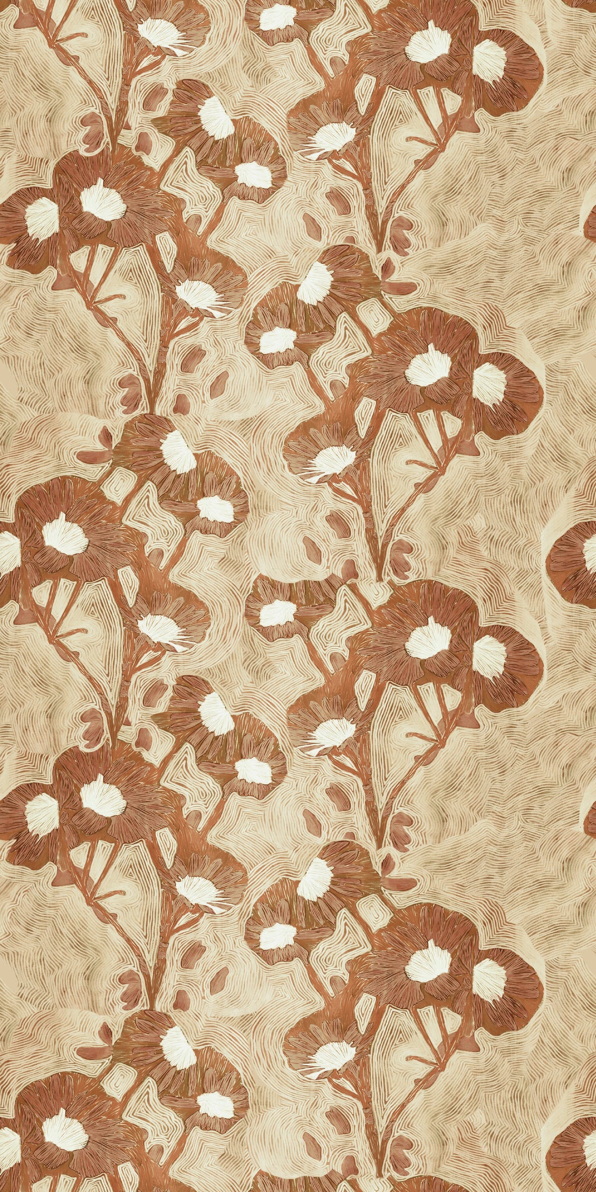 Trellis Wallpaper in Ginger