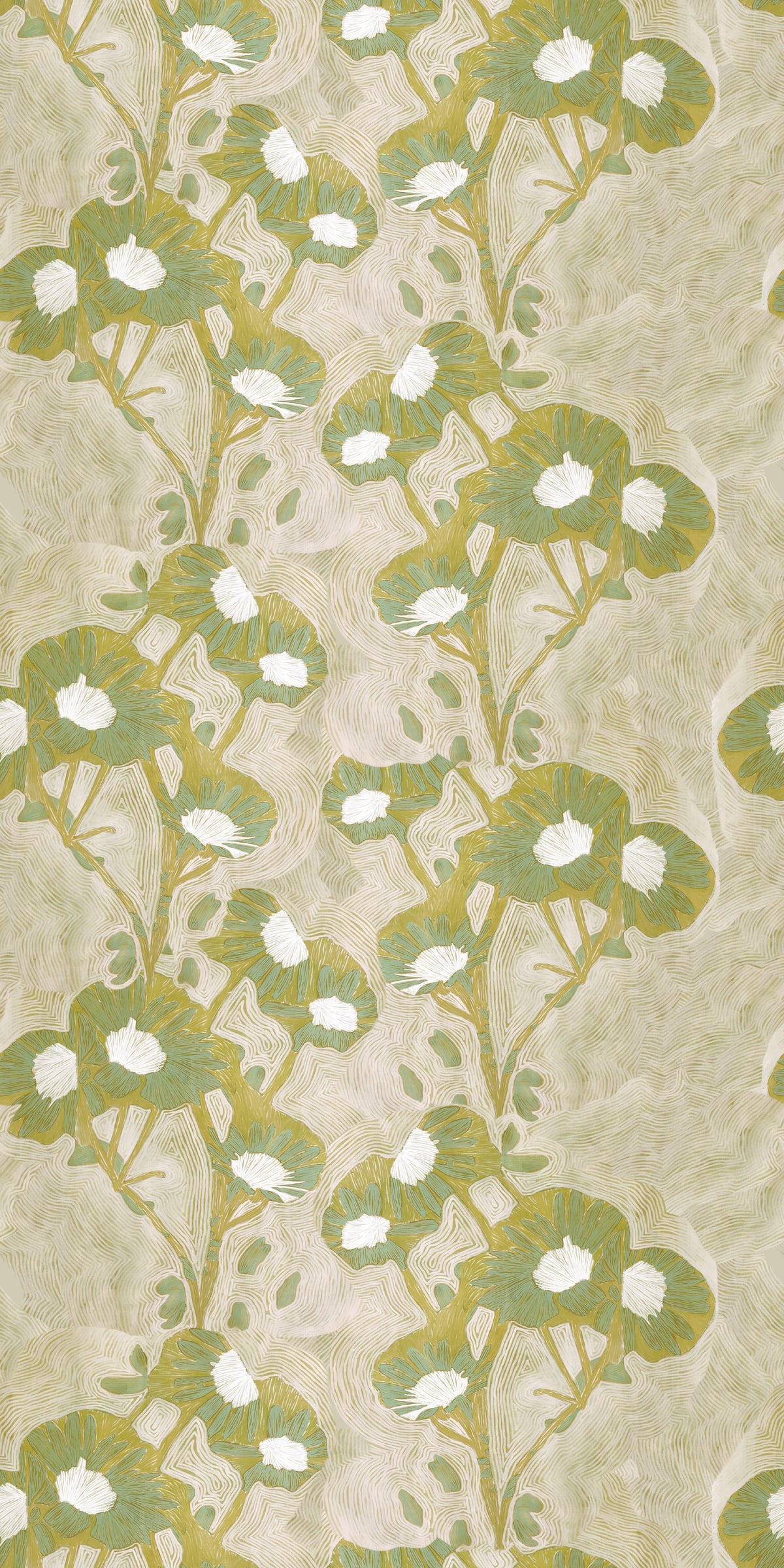Trellis Wallpaper in Pear