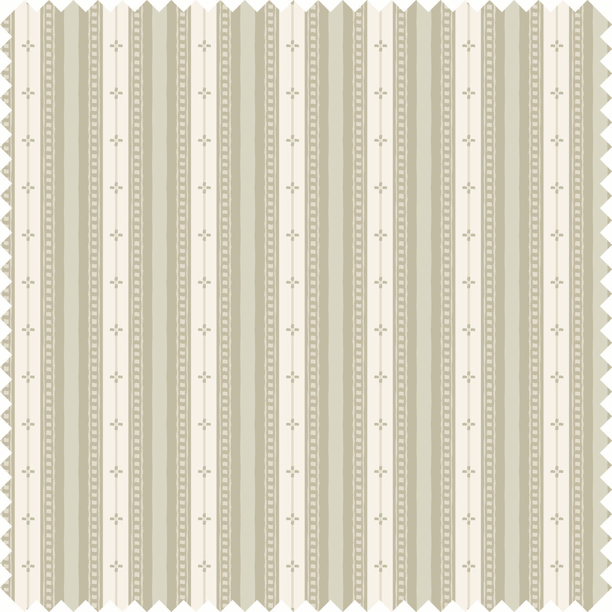 Trio Stripe Fabric Fabric in Alabaster