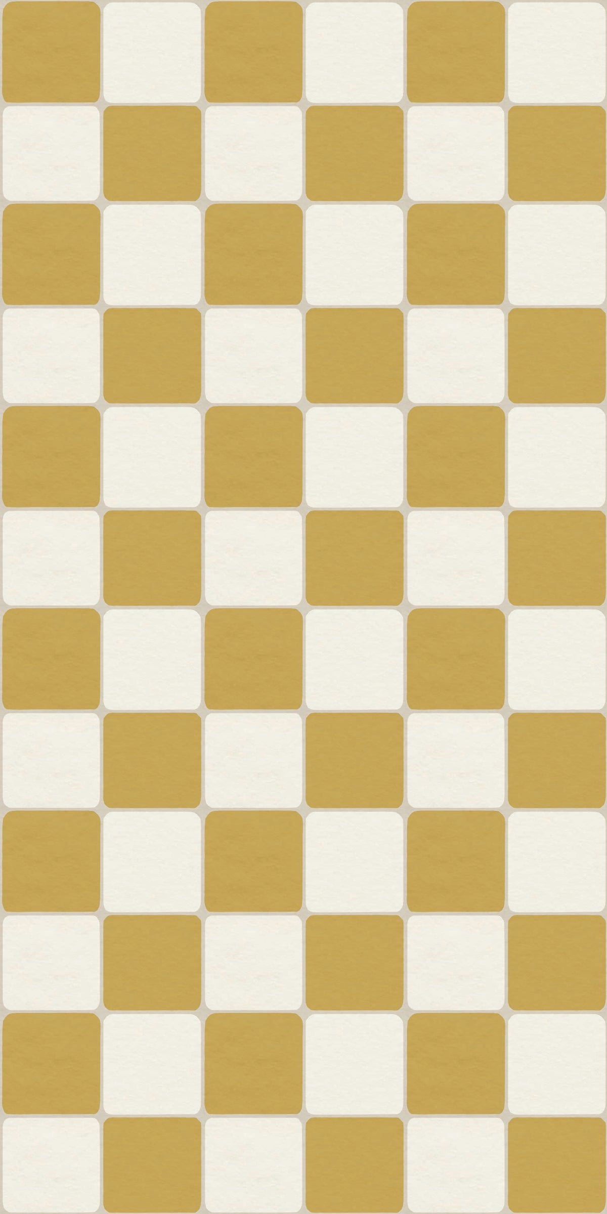 Vintage Check Tile Decal Tile/Flooring in Mustard