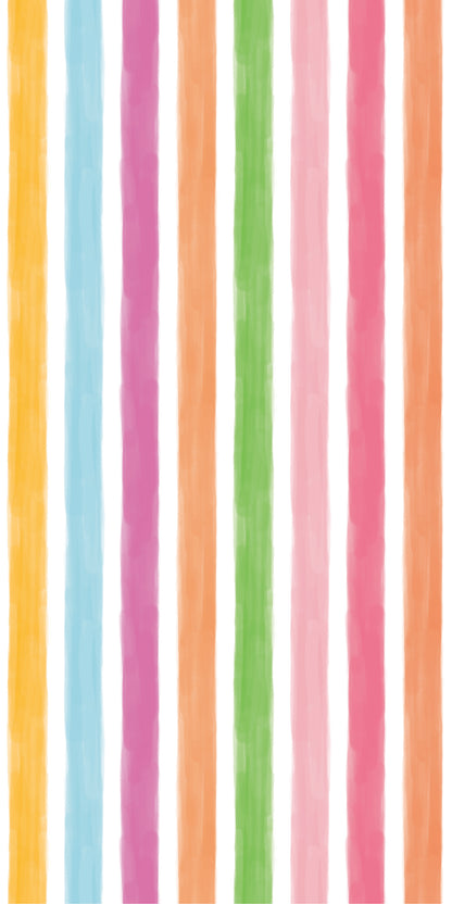Watercolor Stripes in Multi B wallpaper.