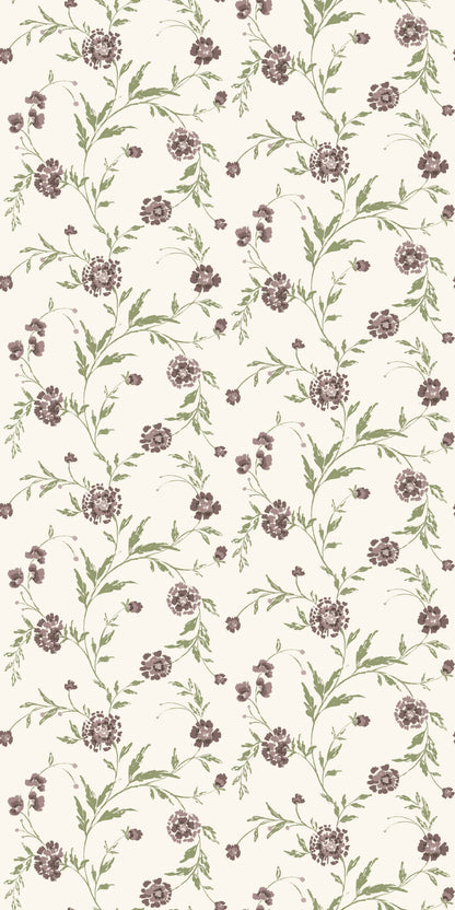 Image of Waverly in Mauve Petal wallpaper