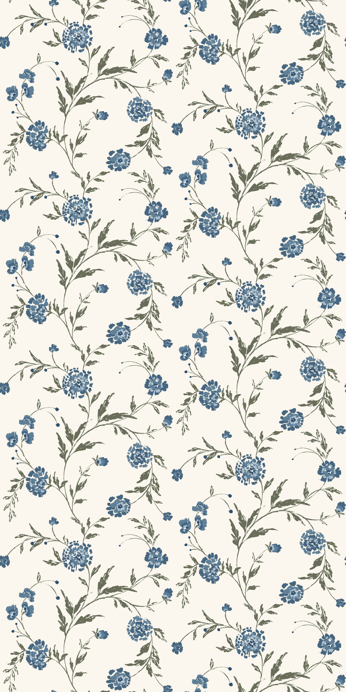 Image of Waverly in Petal Blue Wallpaper