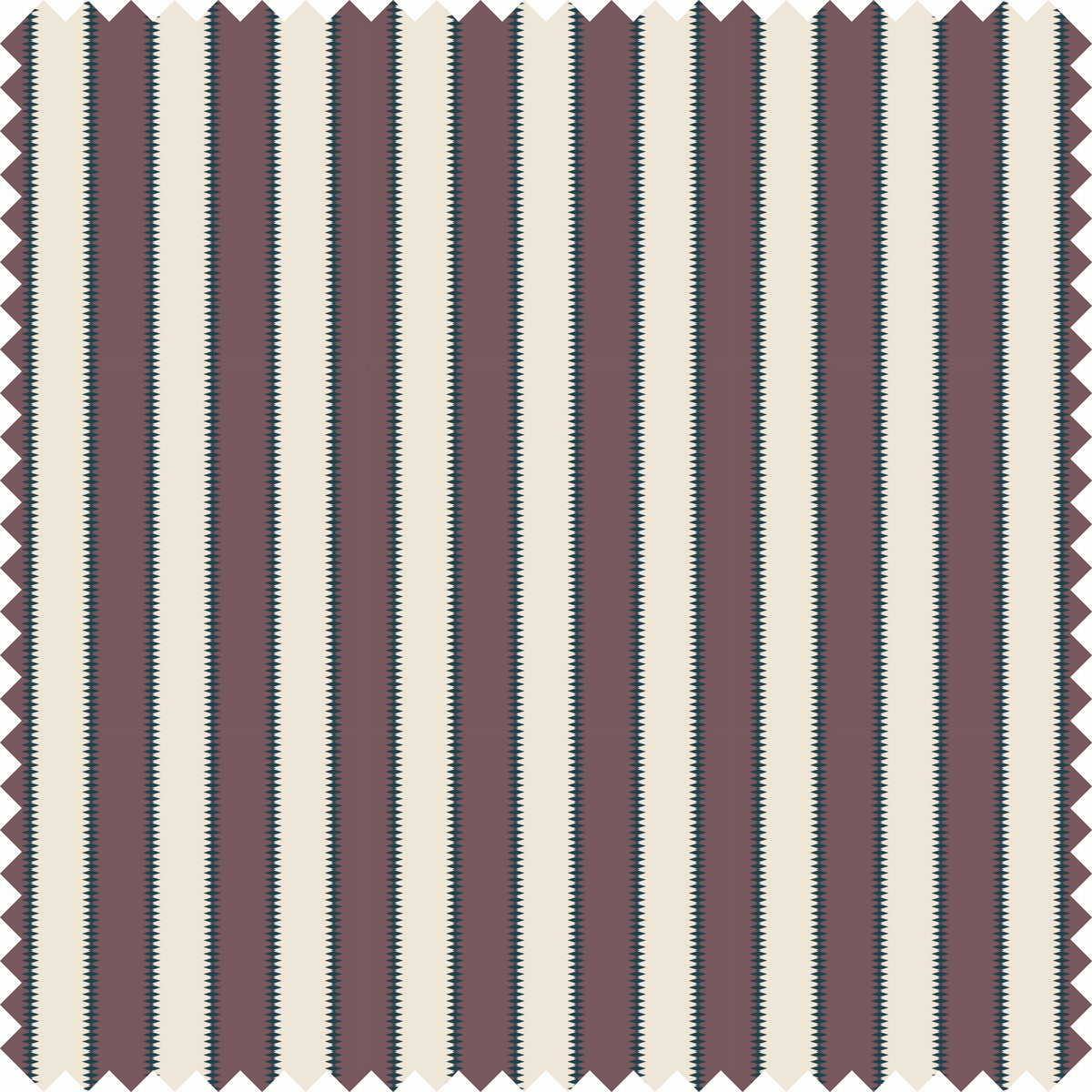 Wilder Stripe Fabric Fabric in Mulberry/Navy