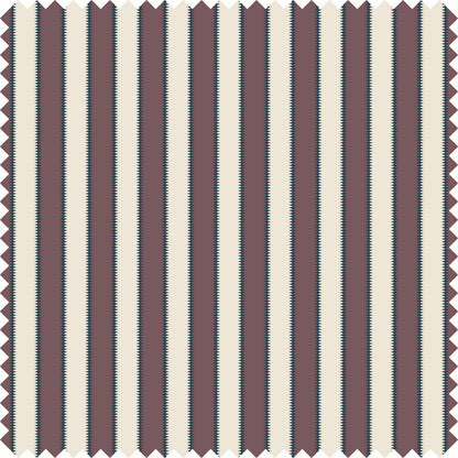 Wilder Stripe Fabric Fabric in Mulberry/Navy