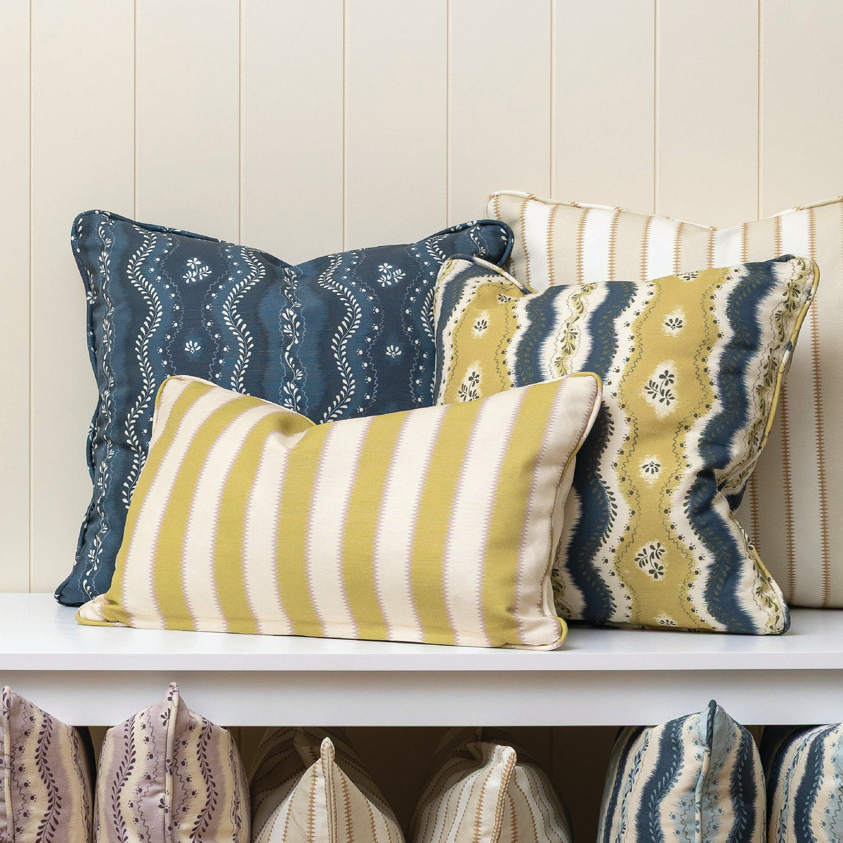 Wilder Stripe Fabric Fav in Chartreuse/Pink