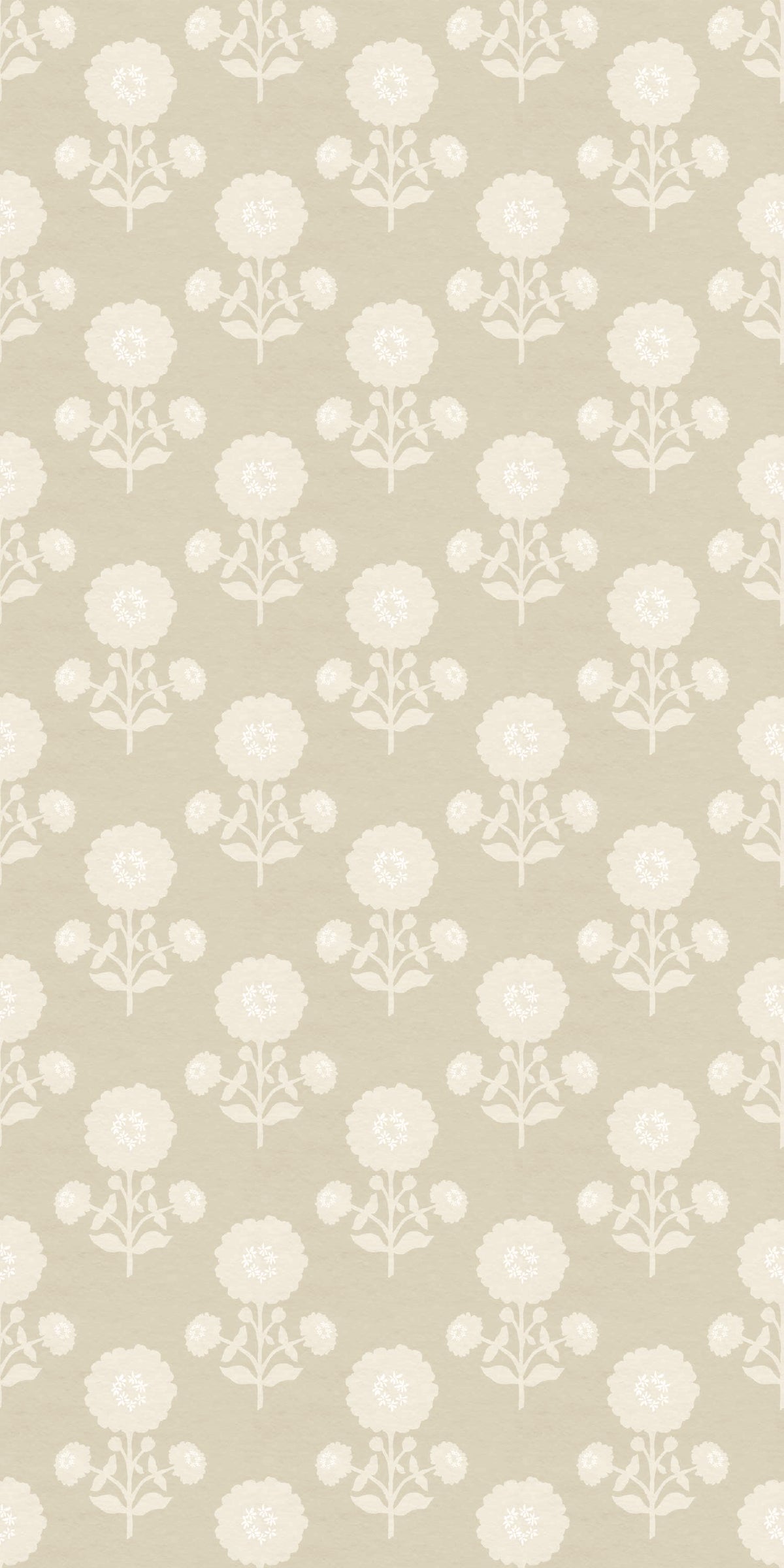 Image of Zinnia in Tan Wallpaper