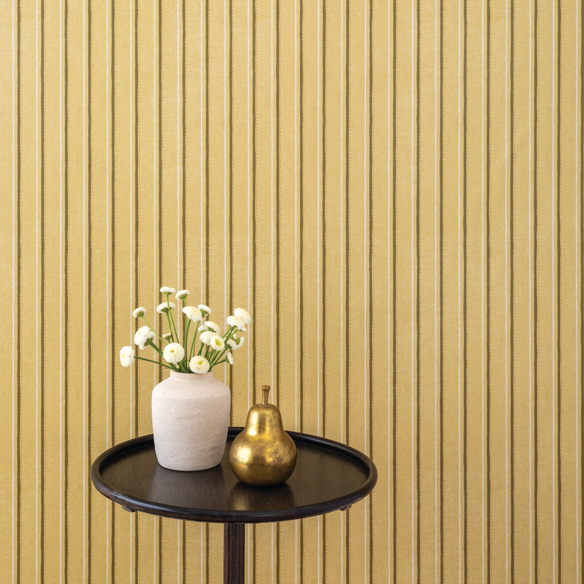 Image of Layered Stripe in Marigold Wallpaper