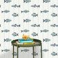 Image of School of Stripes in Blue Wallpaper