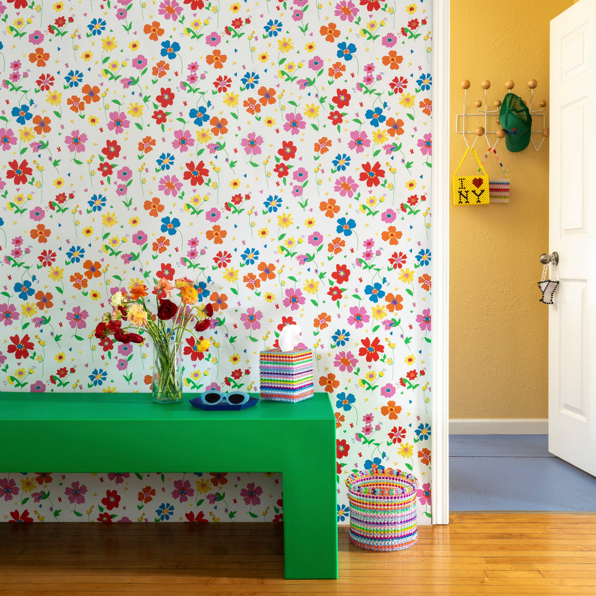 Image of Childhood Floral in Passion Wallpaper