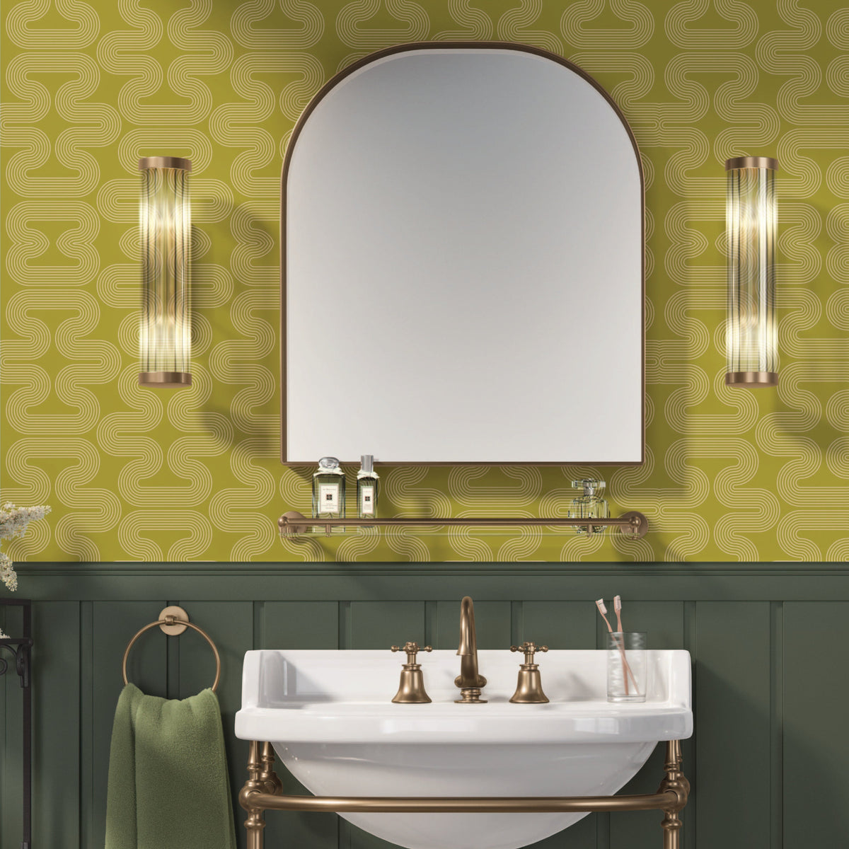 Image of Endless End in Green Wallpaper